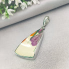 Hepburn and Hughes Art Deco Pendant | Original Clarice Cliff Pottery | Crocus | Sterling Silver