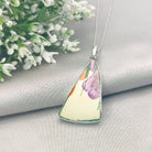 Hepburn and Hughes Art Deco Pendant | Original Clarice Cliff Pottery | Crocus | Sterling Silver