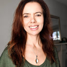 Hepburn and Hughes Art Deco Pendant | Original Clarice Cliff Pottery | Diamond | Sterling Silver