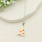 Hepburn and Hughes Art Deco Pendant | Triangular Clarice Cliff necklace | 30mm long | Sterling Silver