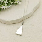 Hepburn and Hughes Art Deco Pendant | Triangular Clarice Cliff necklace | 30mm long | Sterling Silver