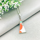 Hepburn and Hughes Art Deco pendant | Triangular Clarice Cliff necklace | 37mm long | Two options | Sterling Silver