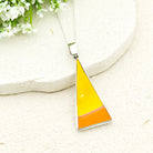 Hepburn and Hughes Art Deco Pendant | Triangular Clarice Cliff necklace | 40mm long | Two options | Sterling Silver