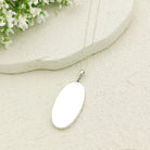 Hepburn and Hughes Art Deco Pendant | Upcycled Clarice Cliff | Small Oval Necklace | Sterling Silver