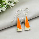 Hepburn and Hughes Art Deco Pottery Earrings | Original Clarice Cliff | 9th Anniversary | Sterling Silver