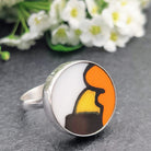 Hepburn and Hughes Art Deco Ring | Clarice Cliff Ceramics | 3 options | Sterling Silver