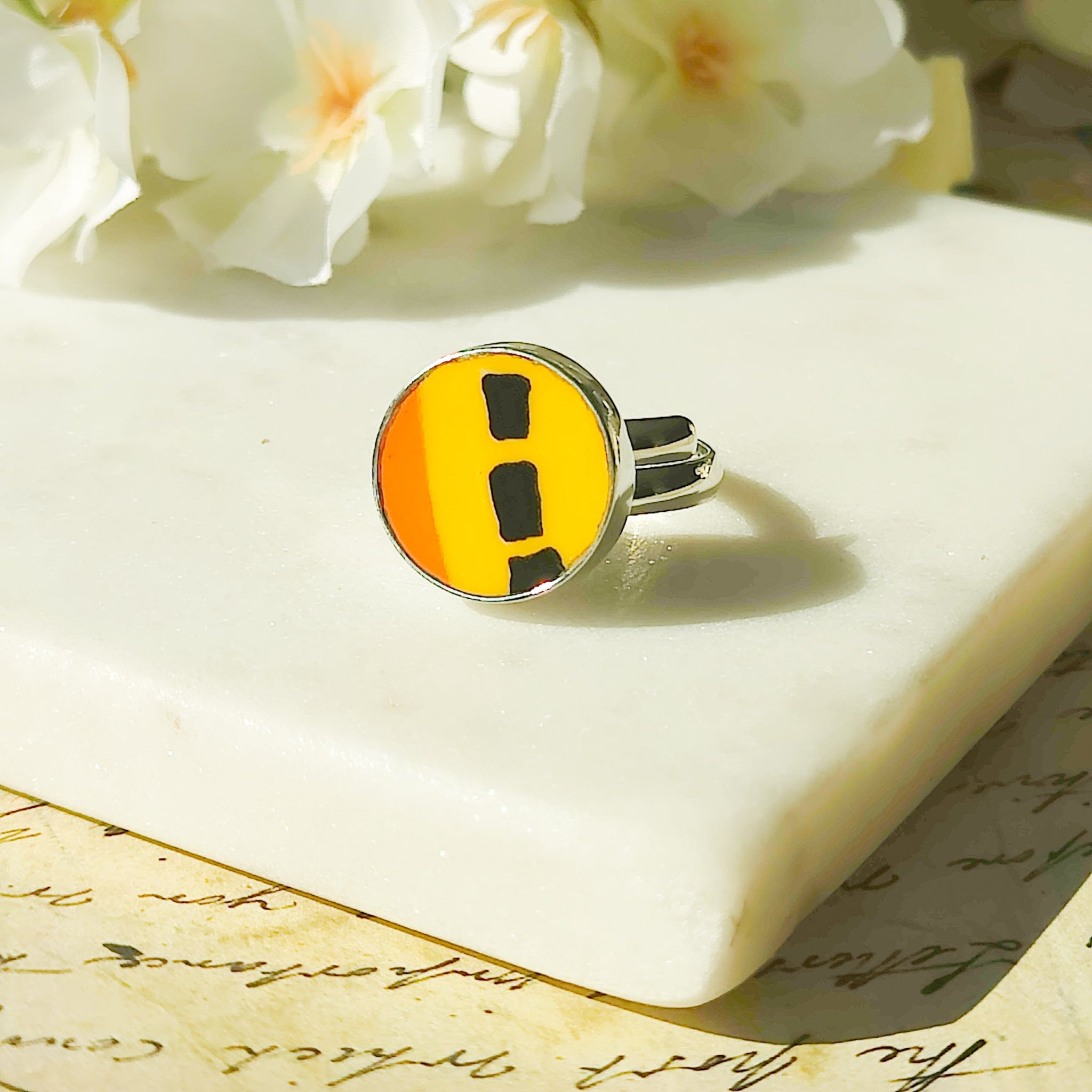 Hepburn and Hughes Art Deco Ring | Clarice Cliff Ceramics | 3 options | Sterling Silver