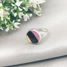 Hepburn and Hughes Art Deco Ring | Clarice Cliff Ceramics | Circle | Sterling Silver