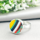 Hepburn and Hughes Art Deco Ring | Clarice Cliff Gift | 9th Anniversary | Sterling Silver