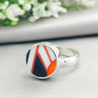 Hepburn and Hughes Art Deco Ring | Clarice Cliff Gift | Three Options | Sterling Silver