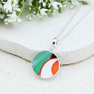 Hepburn and Hughes Art Deco Sterling Silver Pendant | 22mm Round Clarice Cliff necklace | 9th Anniversary Gift