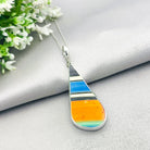 Hepburn and Hughes Art Deco Striped Pendant | Original Clarice Cliff Pottery in Sterling Silver