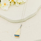 Hepburn and Hughes Art Deco Striped Pendant | Original Clarice Cliff Pottery in Sterling Silver