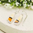 Hepburn and Hughes Art Deco Triangle Earrings | Original Clarice Cliff Pottery | Two options | Sterling Silver