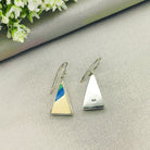 Hepburn and Hughes Art Deco Triangle Earrings | Original Clarice Cliff Pottery | Two options | Sterling Silver