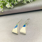 Hepburn and Hughes Art Deco Triangle Earrings | Original Clarice Cliff Pottery | Two options | Sterling Silver