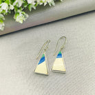 Hepburn and Hughes Art Deco Triangle Earrings | Original Clarice Cliff Pottery | Two options | Sterling Silver