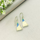 Hepburn and Hughes Art Deco Triangle Earrings | Original Clarice Cliff Pottery | Two options | Sterling Silver