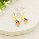 Hepburn and Hughes Art Deco Triangle Earrings | Original Clarice Cliff Pottery | Two options | Sterling Silver