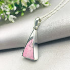 Hepburn and Hughes Art Deco Triangle Pendant | Original Clarice Cliff | Pink | Sterling Silver