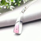 Hepburn and Hughes Art Deco Triangle Pendant | Original Clarice Cliff | Pink | Sterling Silver