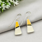 Hepburn and Hughes Art Deco Yellow Earrings | Original Clarice Cliff Pottery | Two options | Sterling Silver