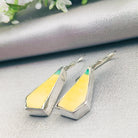 Hepburn and Hughes Art Deco Yellow Earrings | Original Clarice Cliff Pottery | Two options | Sterling Silver