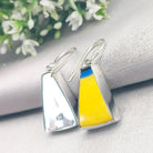 Hepburn and Hughes Art Deco Yellow Earrings | Original Clarice Cliff Pottery | Two options | Sterling Silver