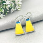 Hepburn and Hughes Art Deco Yellow Earrings | Original Clarice Cliff Pottery | Two options | Sterling Silver