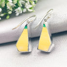 Hepburn and Hughes Art Deco Yellow Earrings | Original Clarice Cliff Pottery | Two options | Sterling Silver