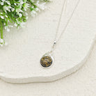 Hepburn and Hughes Baltic Amber Pendant | Cognac or Green | Circular | Sterling Silver