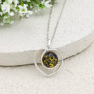 Hepburn and Hughes Baltic Amber Pendant | Heart Shaped Anniversary Gift | Sterling Silver