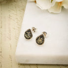 Hepburn and Hughes Baltic Green Amber Earrings | Studs | Sterling Silver