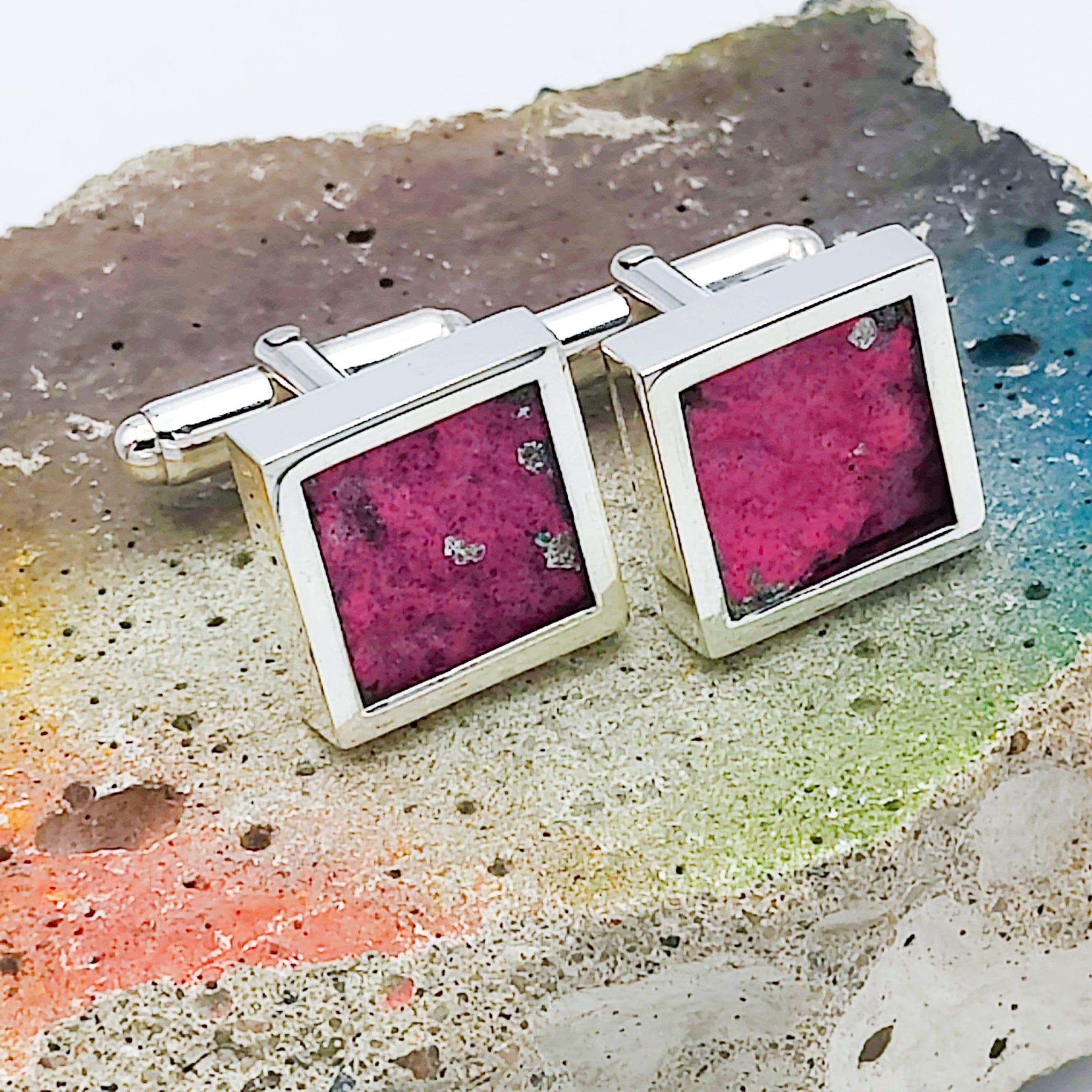 Hepburn and Hughes Berlin Wall Graffiti Cufflinks | Historical Gift | 7 options | Sterling Silver