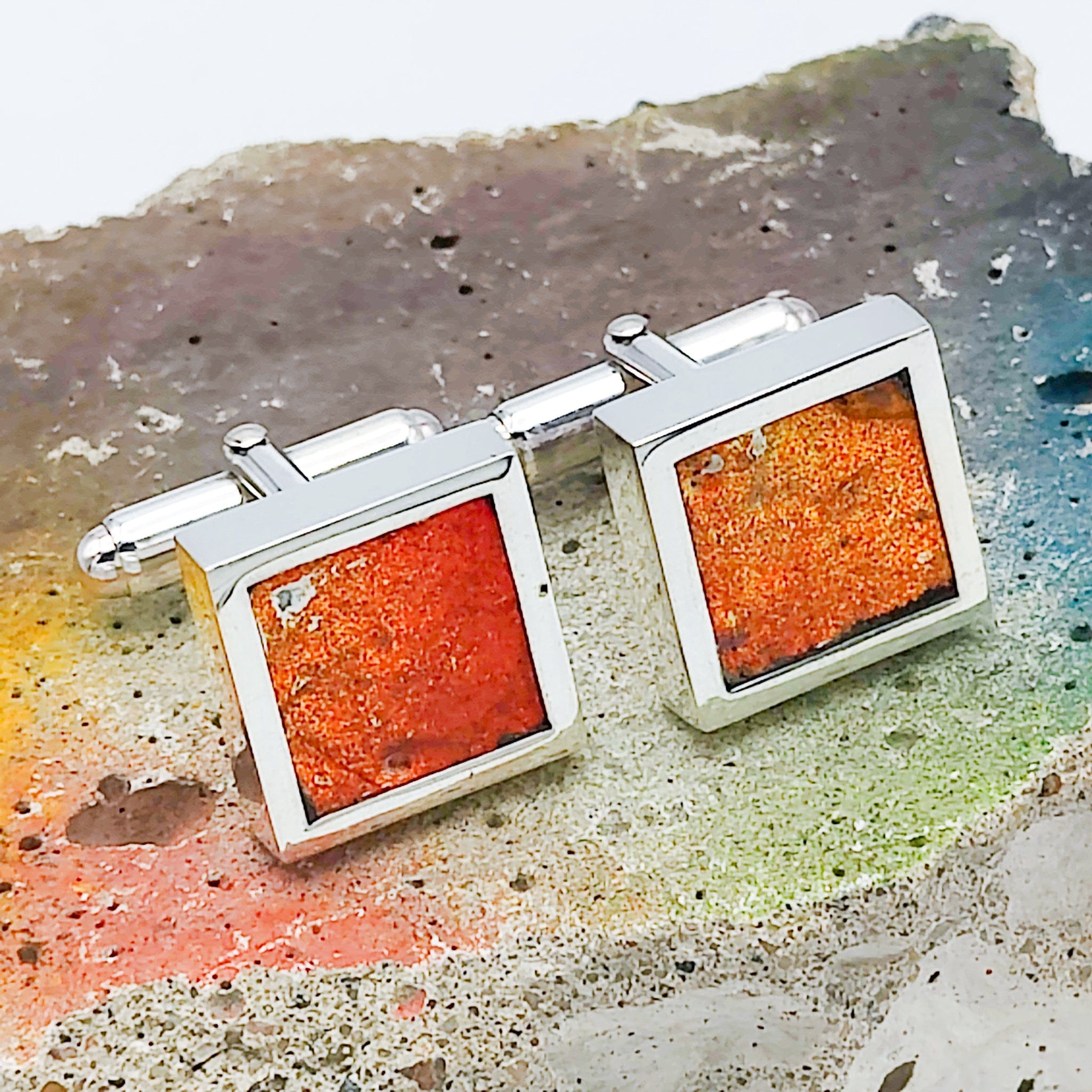 Hepburn and Hughes Berlin Wall Graffiti Cufflinks | Historical Gift | 7 options | Sterling Silver