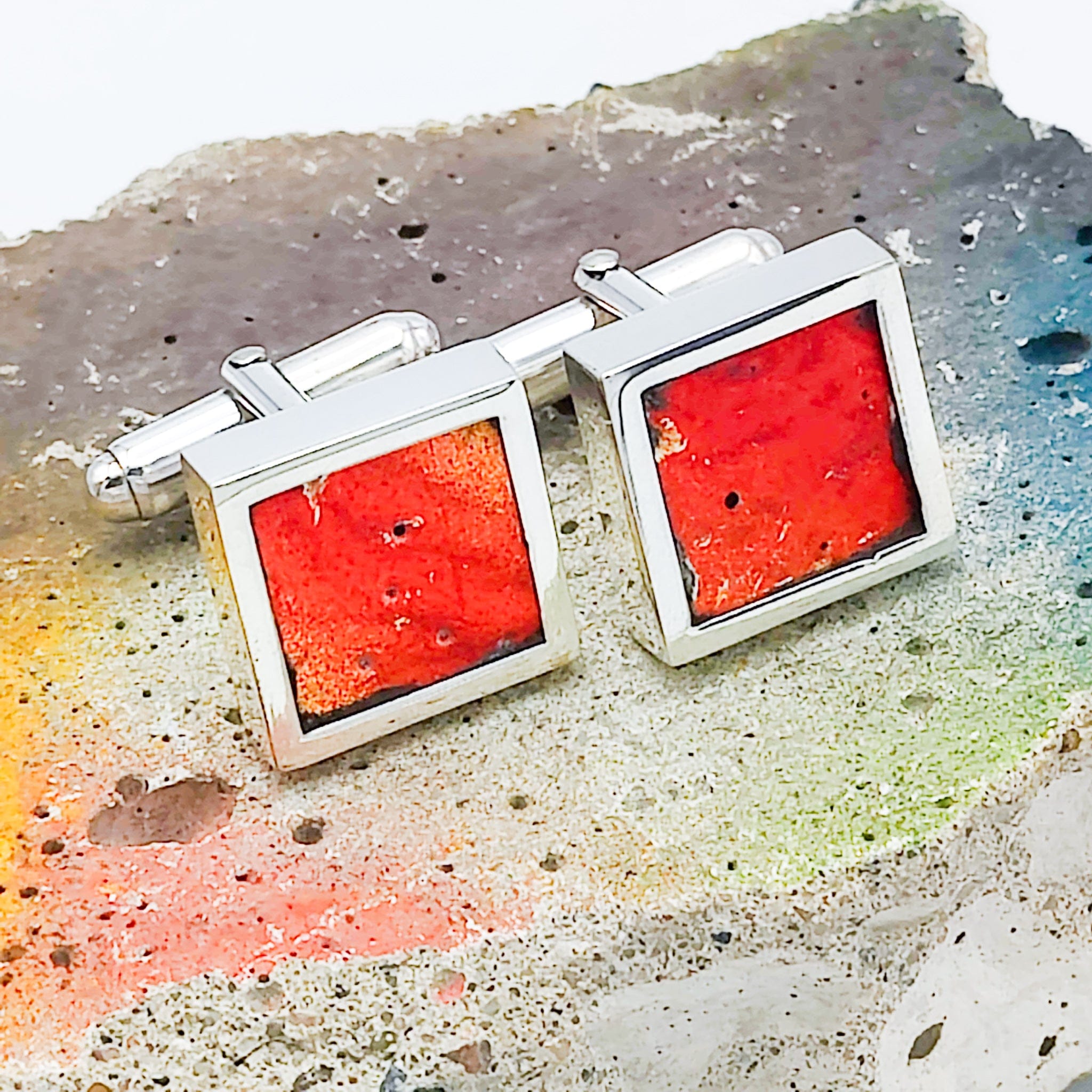 Hepburn and Hughes Berlin Wall Graffiti Cufflinks | Historical Gift | 7 options | Sterling Silver