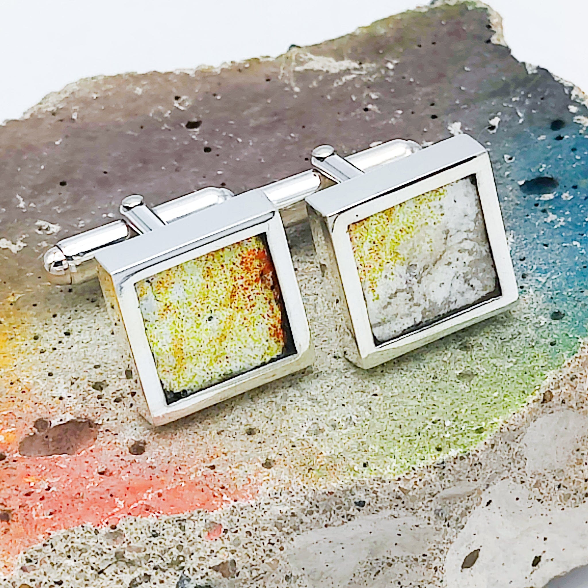 Hepburn and Hughes Berlin Wall Graffiti Cufflinks | Historical Gift | 7 options | Sterling Silver