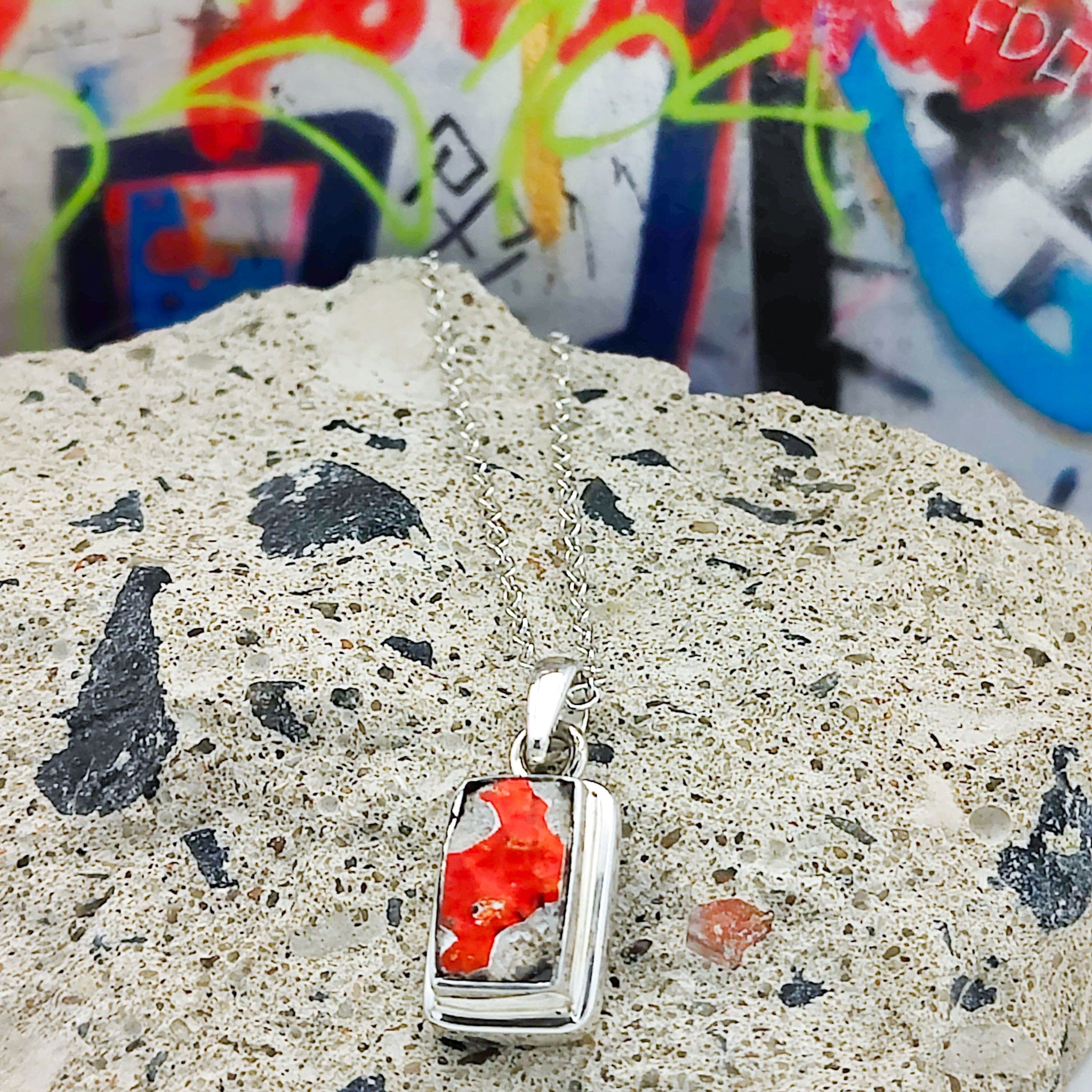 Hepburn & Hughes Berlin wall pendants | Red Graffiti | Sterling Silver