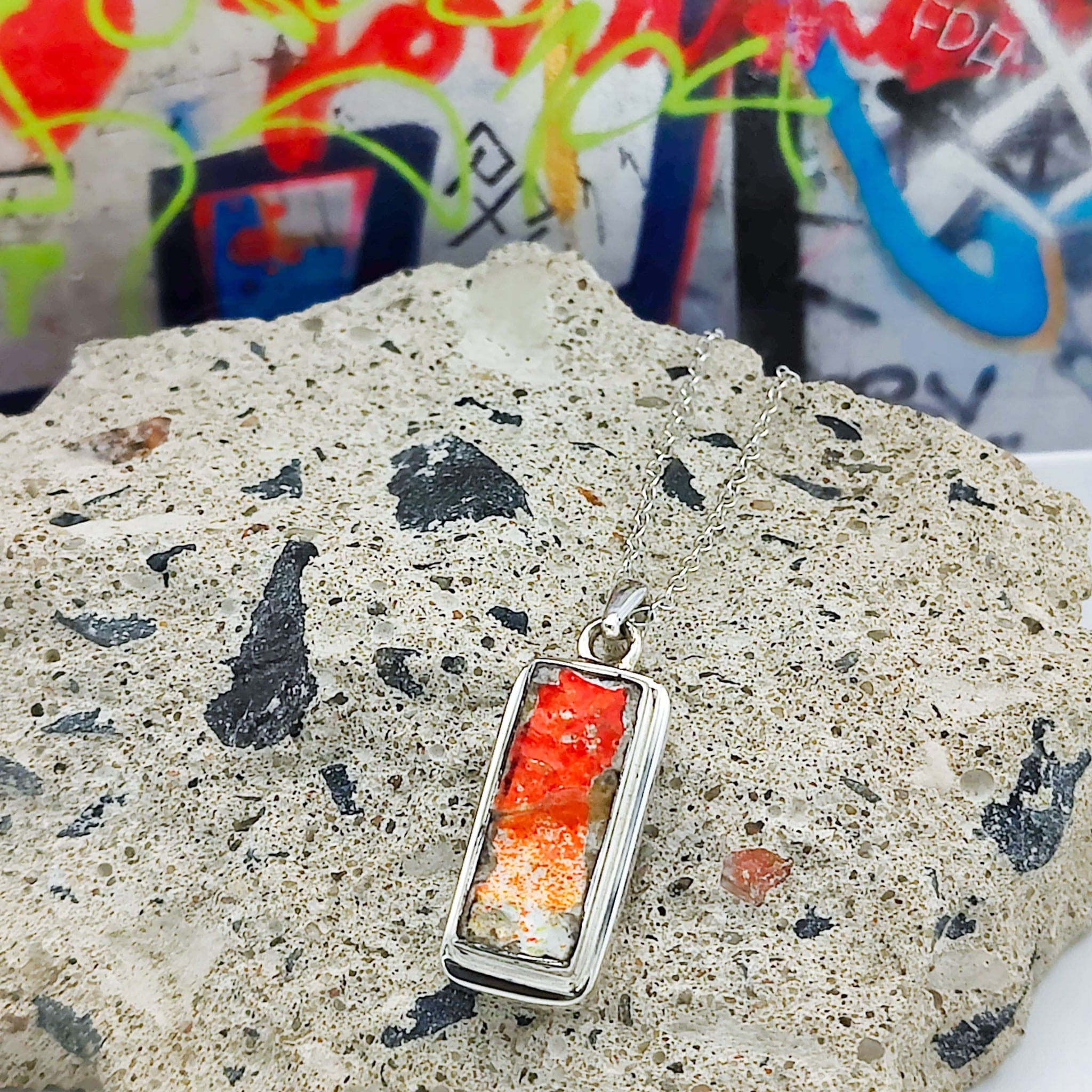 Hepburn & Hughes Berlin wall pendants | Red Graffiti | Sterling Silver