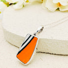 Hepburn and Hughes Bizarre Orange, Black and White Clarice Cliff Art Deco Necklace | Upcycled Sterling Silver Heritage Jewellery (Copy) (Copy)