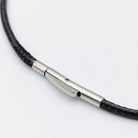 Hepburn and Hughes Black Leather 20" Necklace