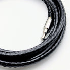 Hepburn and Hughes Black Leather 20" Necklace