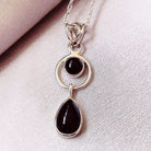 Hepburn and Hughes Black Onyx Pendant | Leo Birthstone | Hanging Teardrop | Sterling Silver