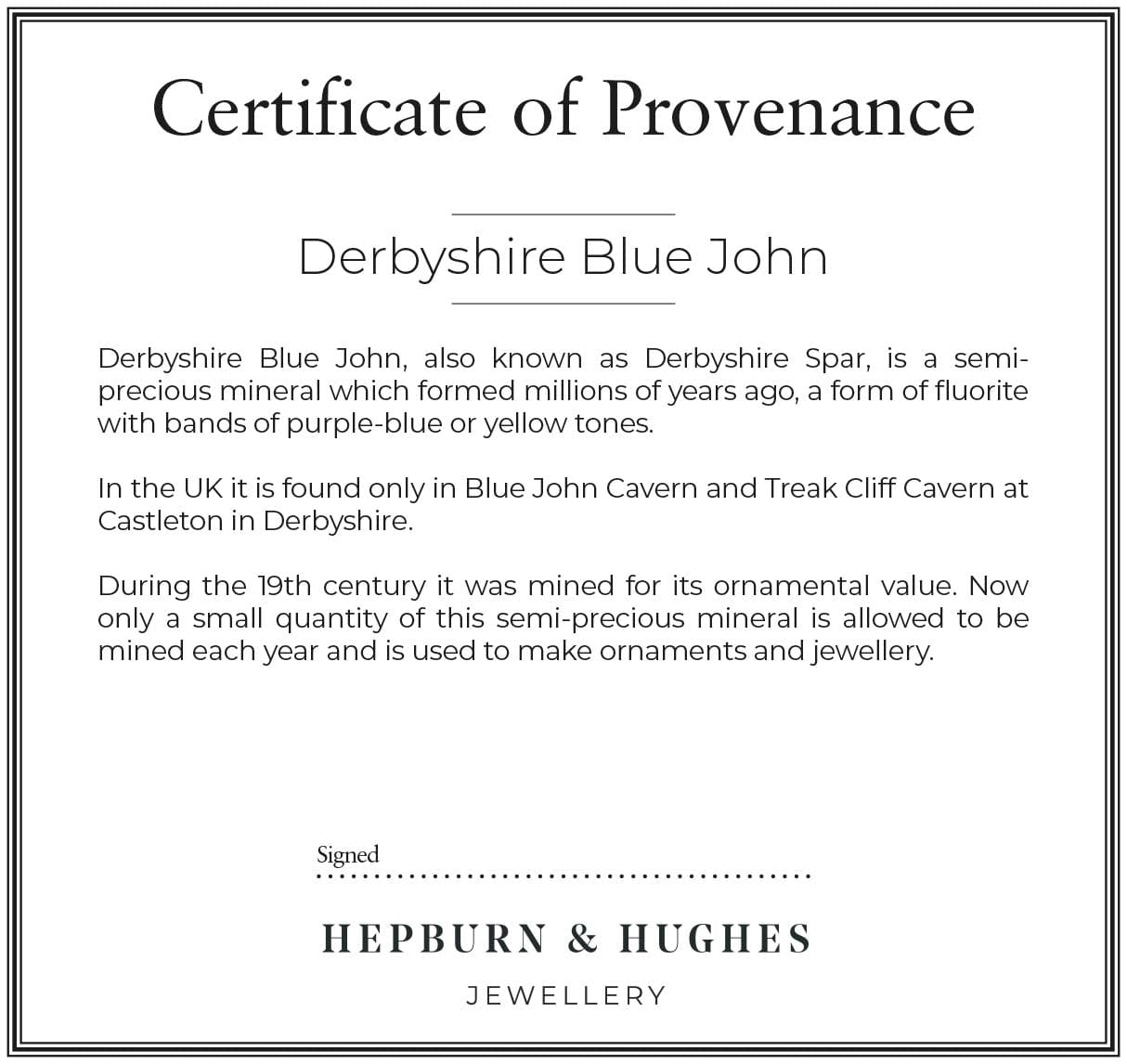 Hepburn and Hughes Blue John Cufflinks | British Gemstone | 3 Shapes | Sterling Silver