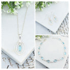 Hepburn and Hughes Blue Topaz Bracelet | 11 stones | November Birthstone | Sterling Silver