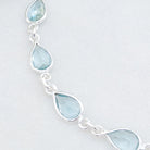 Hepburn and Hughes Blue Topaz Bracelet | 11 stones | November Birthstone | Sterling Silver