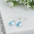 Hepburn and Hughes Blue Topaz Earrings | 12mm Teardrop | November Birthstone  | Sterling Silver