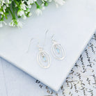 Hepburn and Hughes Blue Topaz Earrings | Double Oval | November Birthstone  | Sterling Silver