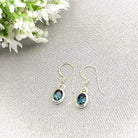 Hepburn and Hughes Blue Topaz Earrings | November Birthstone  | Sterling Silver