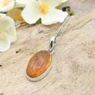 Hepburn and Hughes Brandy Citrine Pendant | 20mm Oval | 13th Anniversary | Sterling Silver